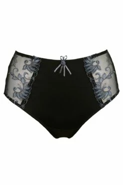 Imogen Rose Embroidered Brief - Black/Platinum -POUR MOI Sales 229703 20230530111700