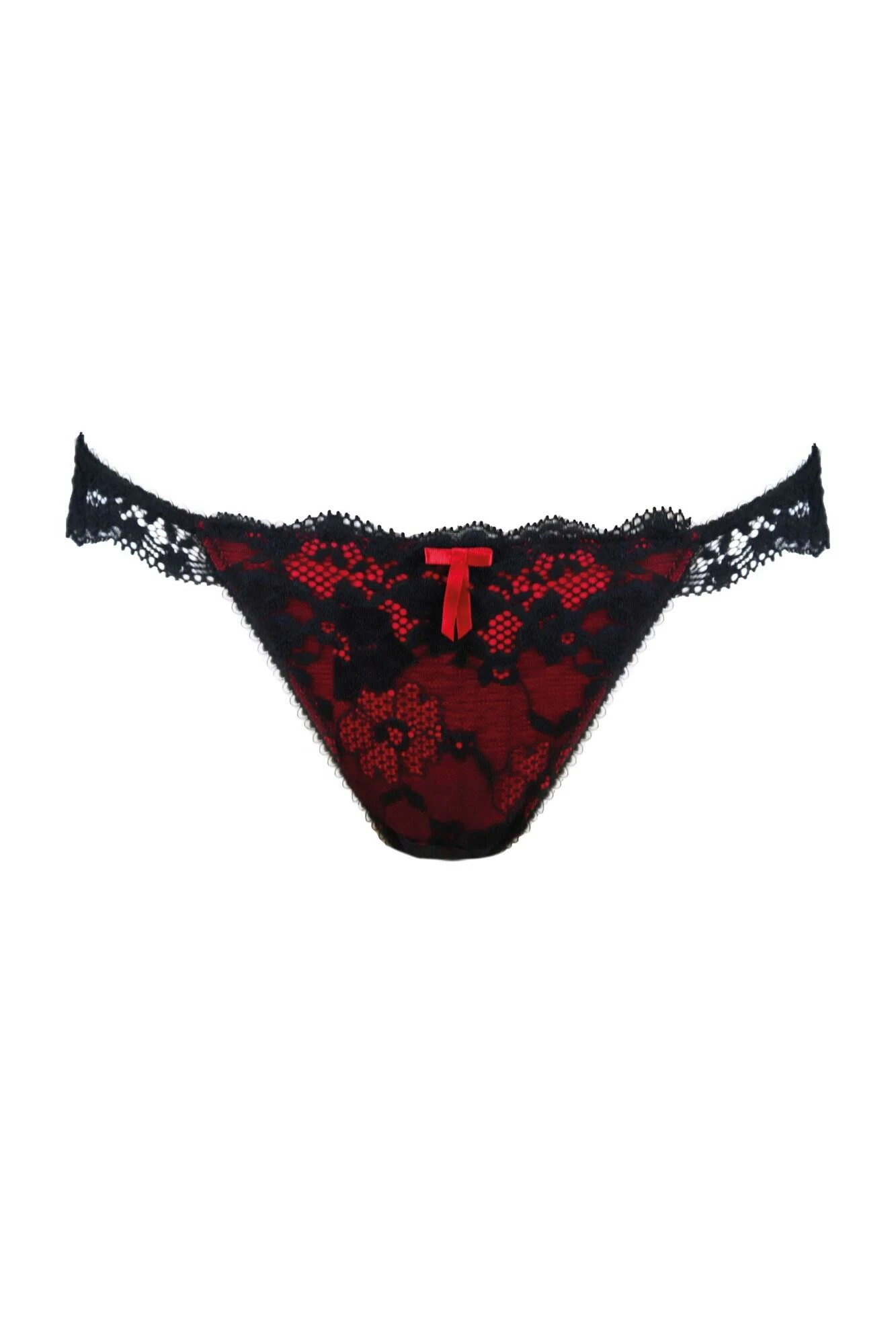 Amour Brazilian Brief - Black/Scarlet 4 Amour Brazilian Brief - Black/Scarlet - Image 4