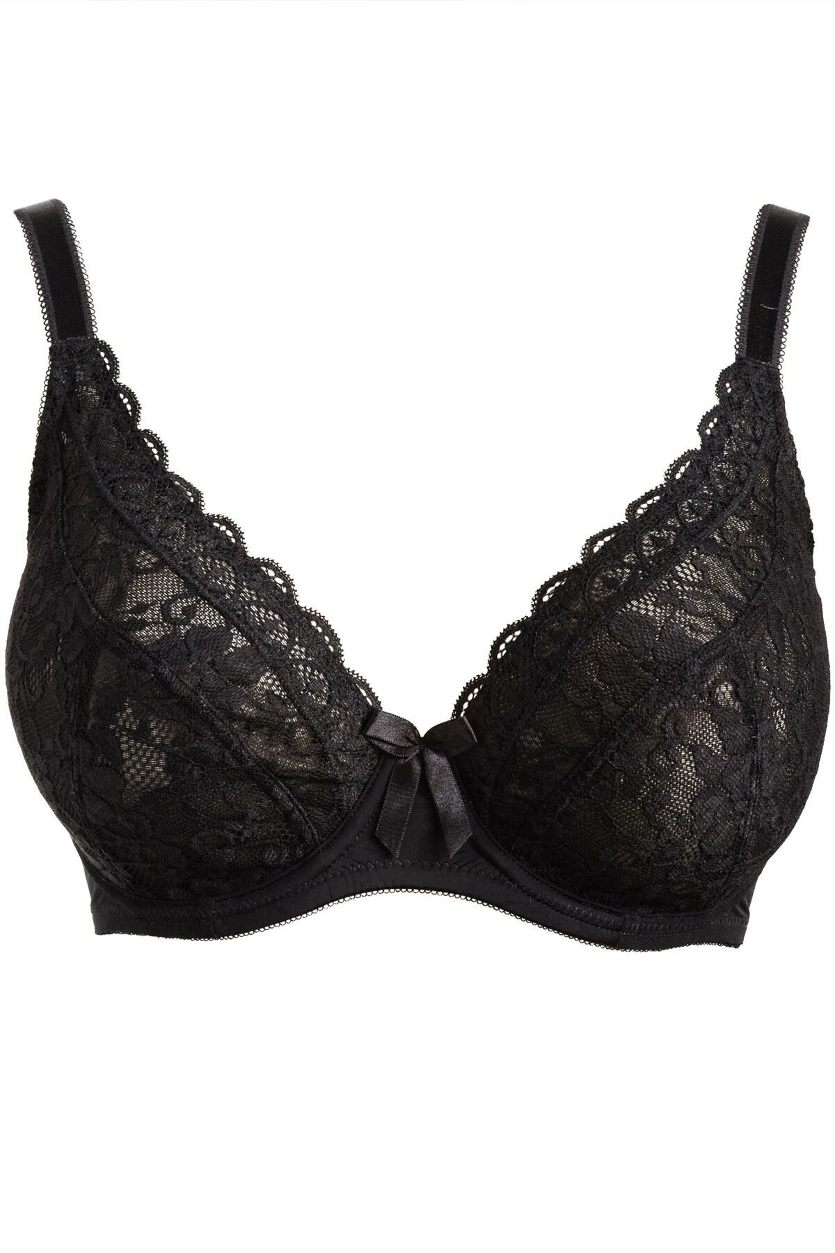 Rebel Underwired Plunge Bra - Black 3 Rebel Underwired Plunge Bra - Black - Image 3