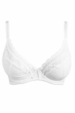 Rebel Underwired Plunge Bra - White -POUR MOI Sales 232719 20230628093800