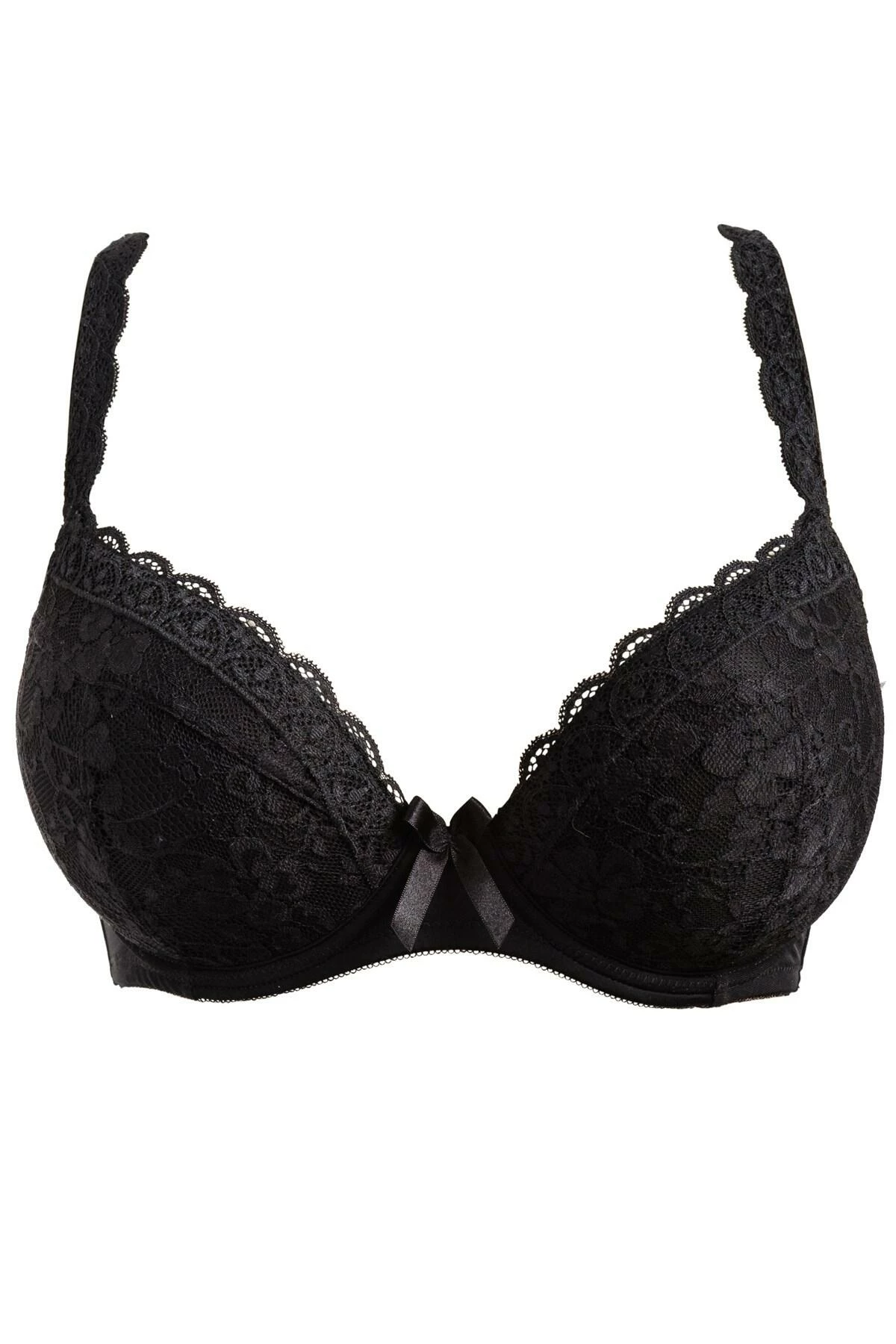 Rebel Padded Plunge Bra - Black 4 Rebel Padded Plunge Bra - Black - Image 4