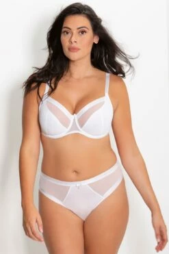 Viva Luxe High Leg Brief - White -POUR MOI Sales 233254 20221116104500