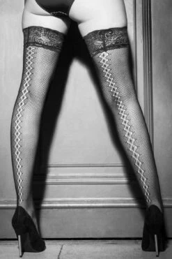 Suspense Fishnet Back Seam Hold Up - Black 5 Suspense Fishnet Back Seam Hold Up - Black -POUR MOI Sales 234852 20230125095700