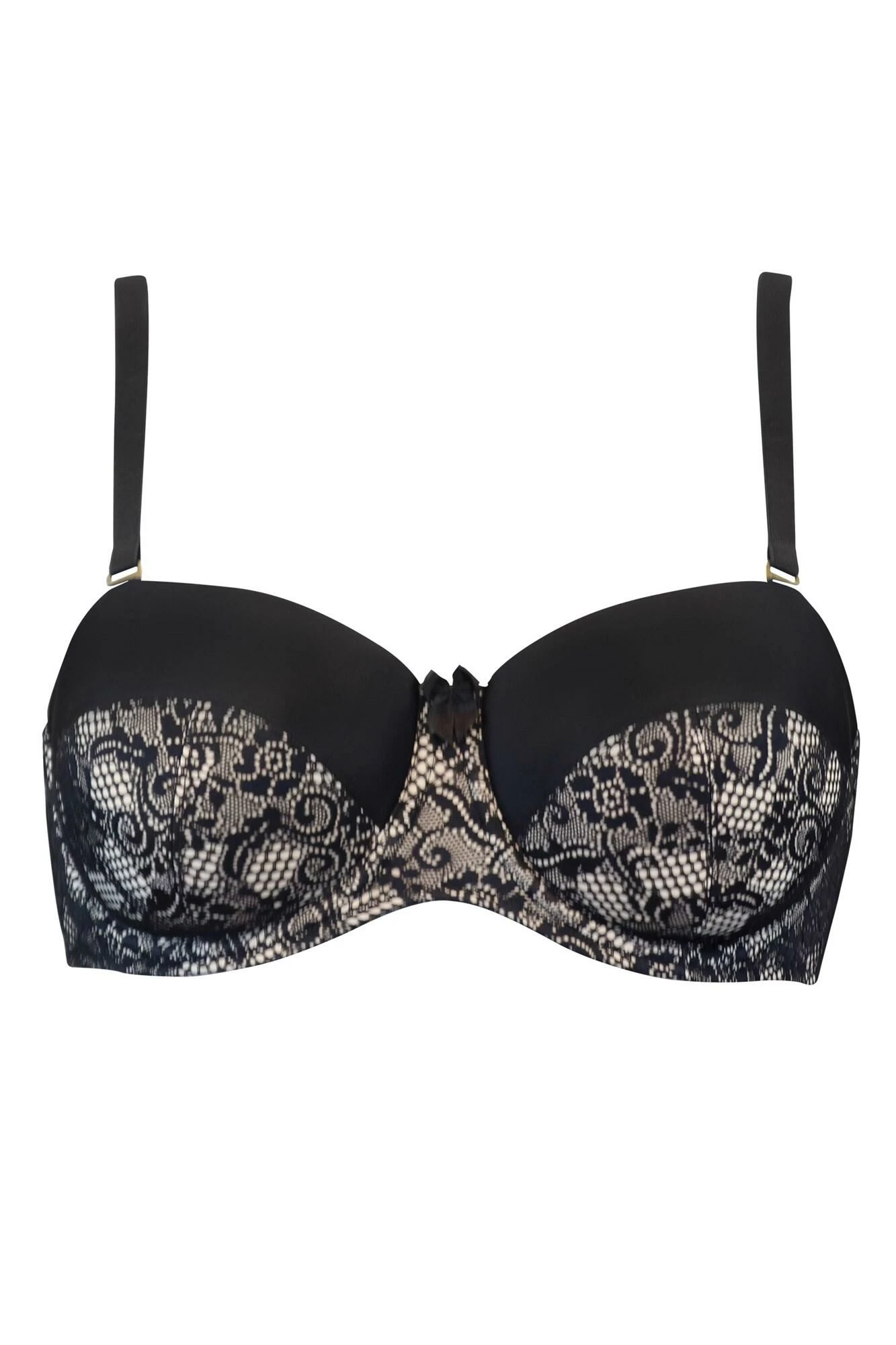 Superfit Lace Strapless Padded Bra - Black/Cosmetic 3 Superfit Lace Strapless Padded Bra - Black/Cosmetic - Image 3