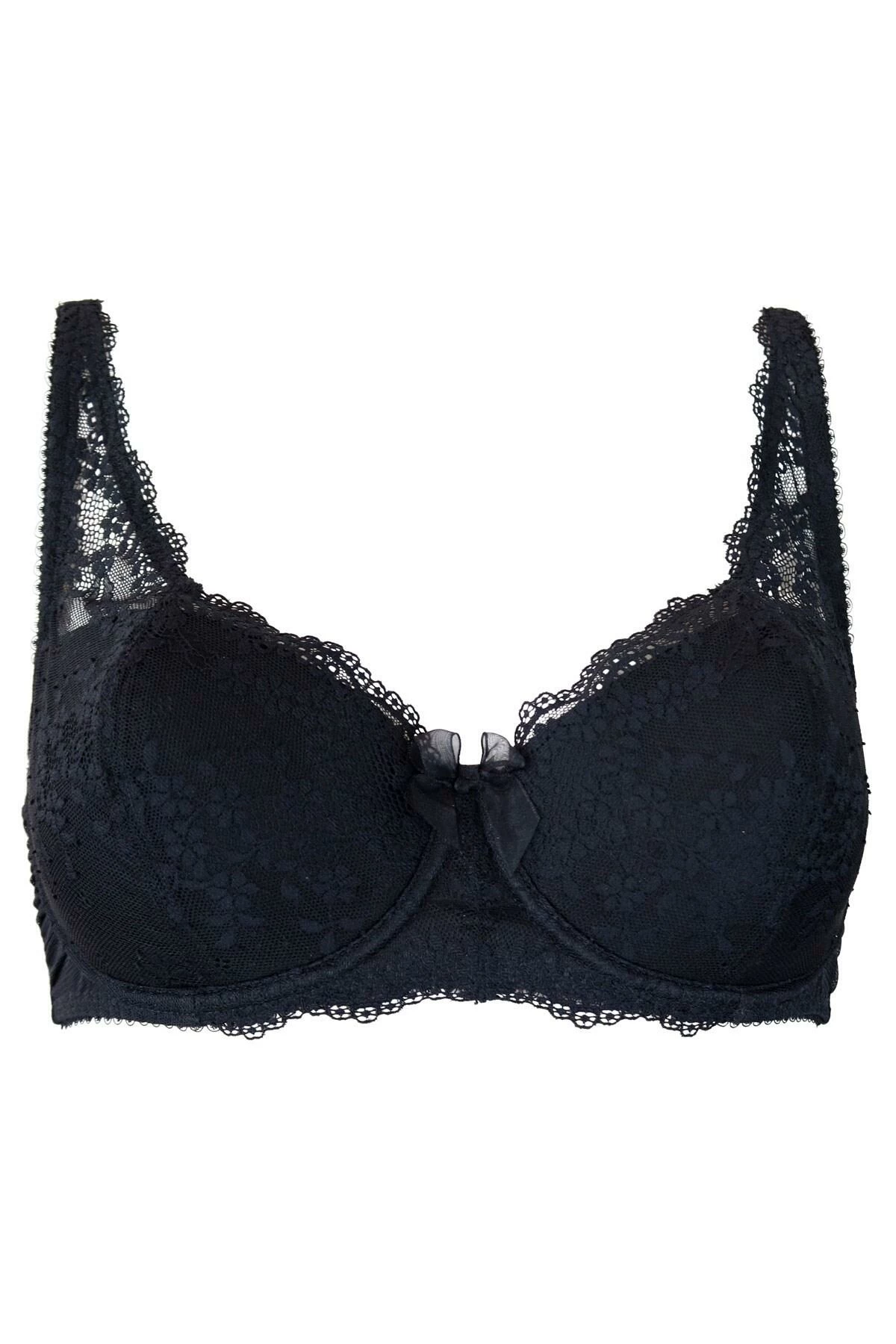 Flora Lightly Padded Underwired Bra - Black 5 Flora Lightly Padded Underwired Bra - Black - Image 5