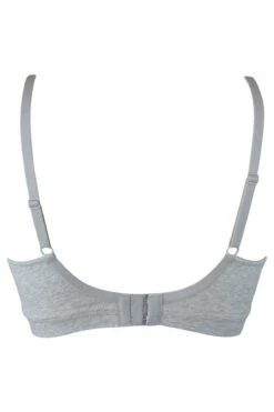 Twist Cotton Padded T-Shirt Bra - Grey Marl -POUR MOI Sales 236781 20201126154900