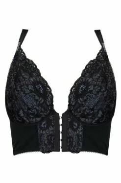 Opulence Front Fastening Underwired Bralette - Slate/Black 12 Opulence Front Fastening Underwired Bralette - Slate/Black -POUR MOI Sales 237167 20230222165300