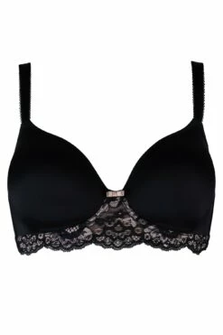 Opulence T Shirt Non Wired Bra - Black/Pink -POUR MOI Sales 237361 20220506163400