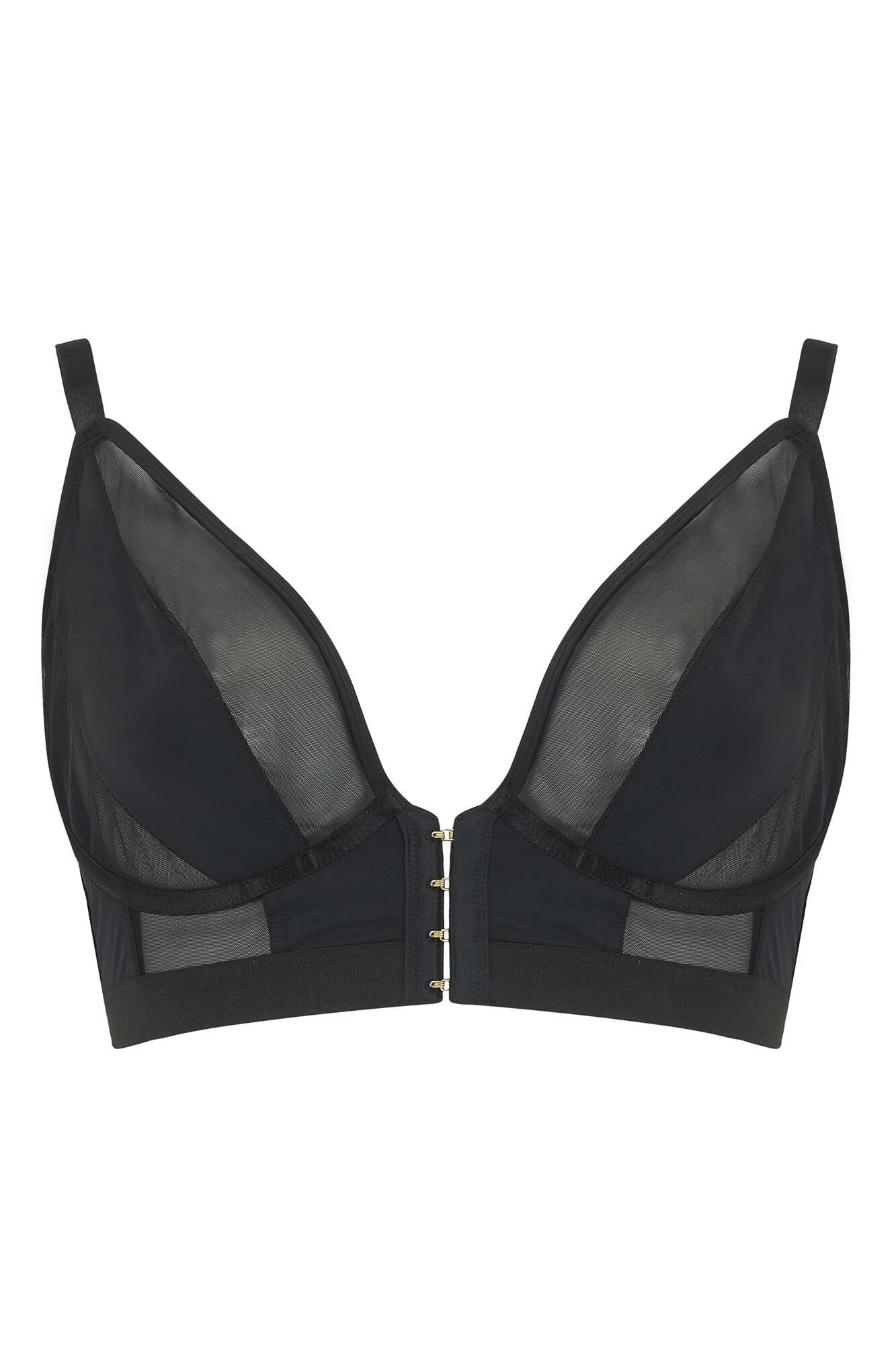 India Front Fastening Underwired Bralette - Black 4 India Front Fastening Underwired Bralette - Black - Image 4