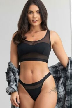 India High Leg Thong - Black 7 India High Leg Thong - Black -POUR MOI Sales 239223 20220621120700