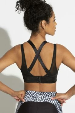 Energy Infinite Double Strap Lightly Padded Convertible Sports Bra - Black -POUR MOI Sales 239538 20211209154000