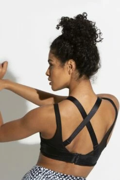 Energy Infinite Double Strap Lightly Padded Convertible Sports Bra - Black -POUR MOI Sales 239540 20211209154000