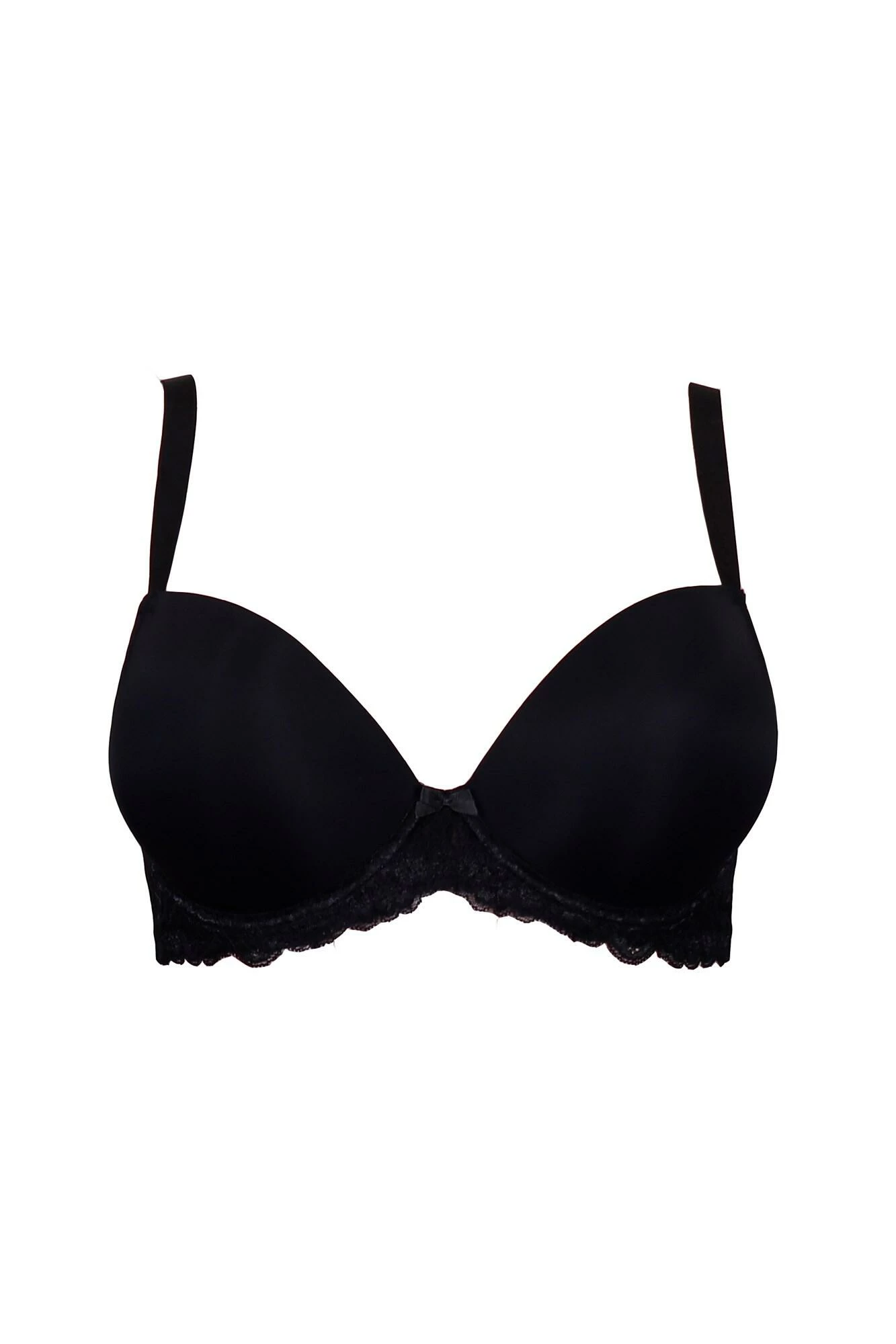 Forever Fiore Plunge Push Up Tshirt Bra - Black 3 Forever Fiore Plunge Push Up Tshirt Bra - Black - Image 3