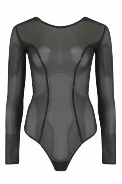 Make A Scene Long Sleeve Mesh Body - Black -POUR MOI Sales 239593 20201126155200