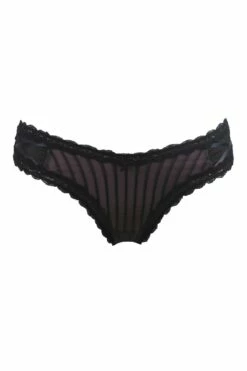 Luxe Linear V Shaped Brazilian Brief - Black/Blush -POUR MOI Sales 239784 20230425134800