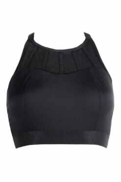 Energy Empress High Neck Padded Non Wired Sports Bra - Black -POUR MOI Sales 240361 20201217095600