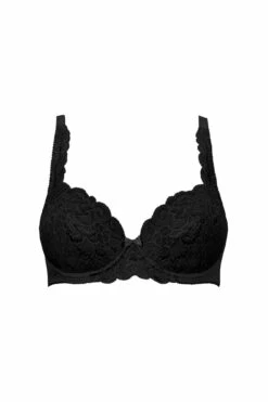 Forever Fiore Padded Plunge Bra - Black -POUR MOI Sales 241438 20210528162400
