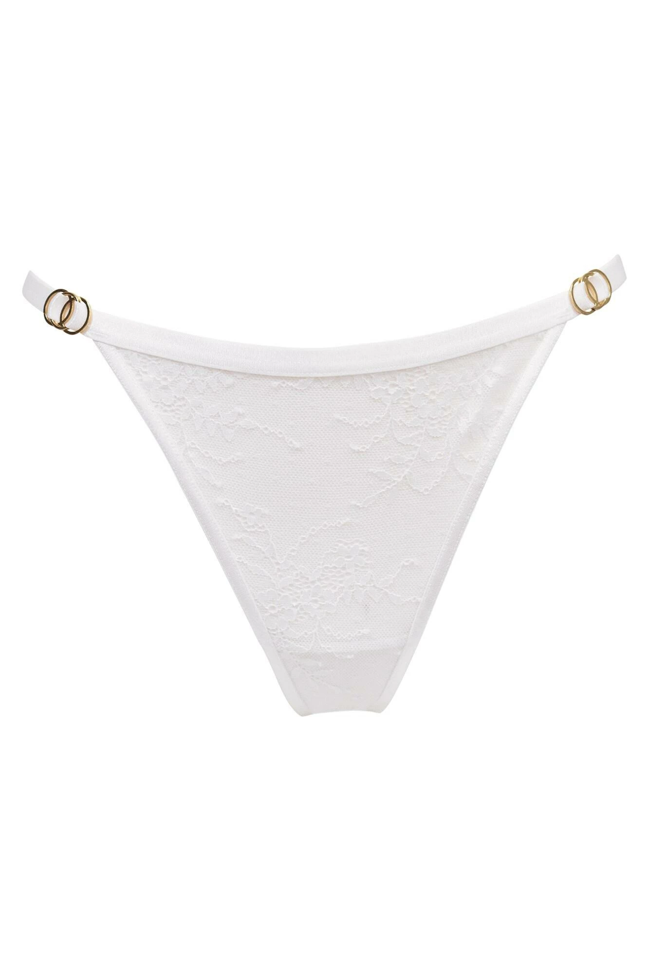 India High Leg Tanga Thong - White 3 India High Leg Tanga Thong - White - Image 3