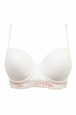 Logo Padded T-shirt Bra - White -POUR MOI Sales 247376 20230607135100