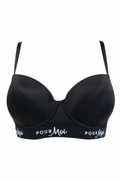 Logo Padded T-shirt Bra - Black -POUR MOI Sales 247380 20230530100500