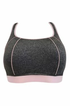 Energy Spirit Underwired Lightly Padded Cross Back - Grey/Pink -POUR MOI Sales 247801 20210408161600