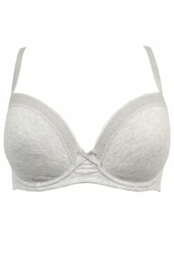 Love To Lounge Cotton T-Shirt Bra - Grey Marl -POUR MOI Sales 259365 20230526121500