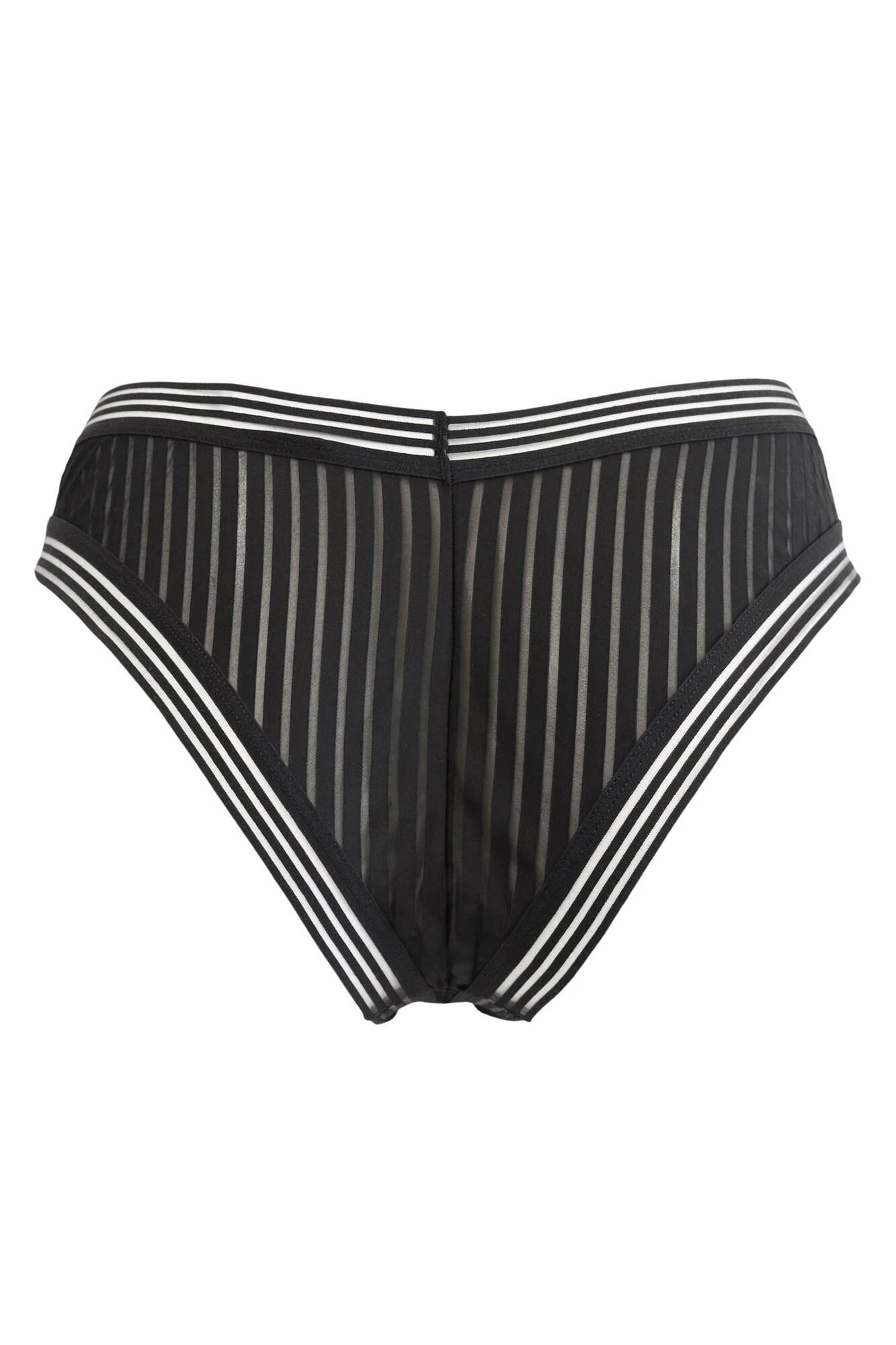 India Stripe V Brazilian Brief - Black 6 India Stripe V Brazilian Brief - Black - Image 6