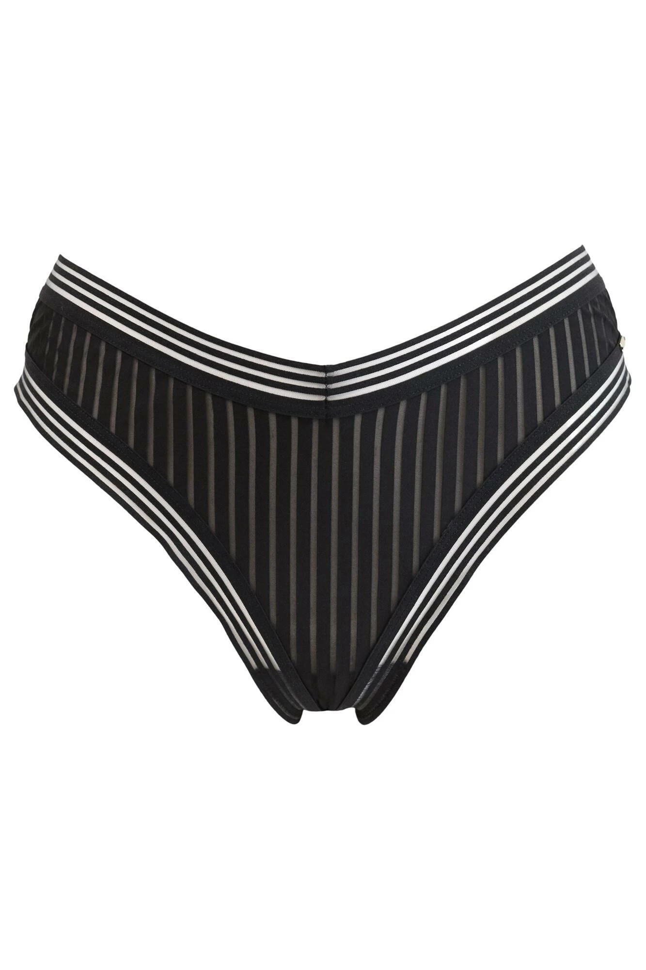 India Stripe V Brazilian Brief - Black 5 India Stripe V Brazilian Brief - Black - Image 5