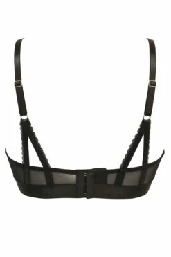 India Mesh & Lace Non Wired Bralette - Black -POUR MOI Sales 263017 20210923093400