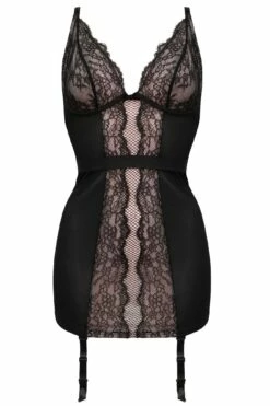 Dark Romance Underwired Cami Suspender - Black/Pink -POUR MOI Sales 263235 20221124104800