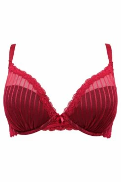 Luxe Linear Lightly Padded Bra - Red/Black 16 Luxe Linear Lightly Padded Bra - Red/Black -POUR MOI Sales 263993 20220201090700