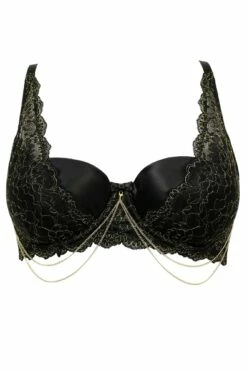 Laced In Gold Demi Padded Bra - Black/Gold 12 Laced In Gold Demi Padded Bra - Black/Gold -POUR MOI Sales 265062 20220927170200