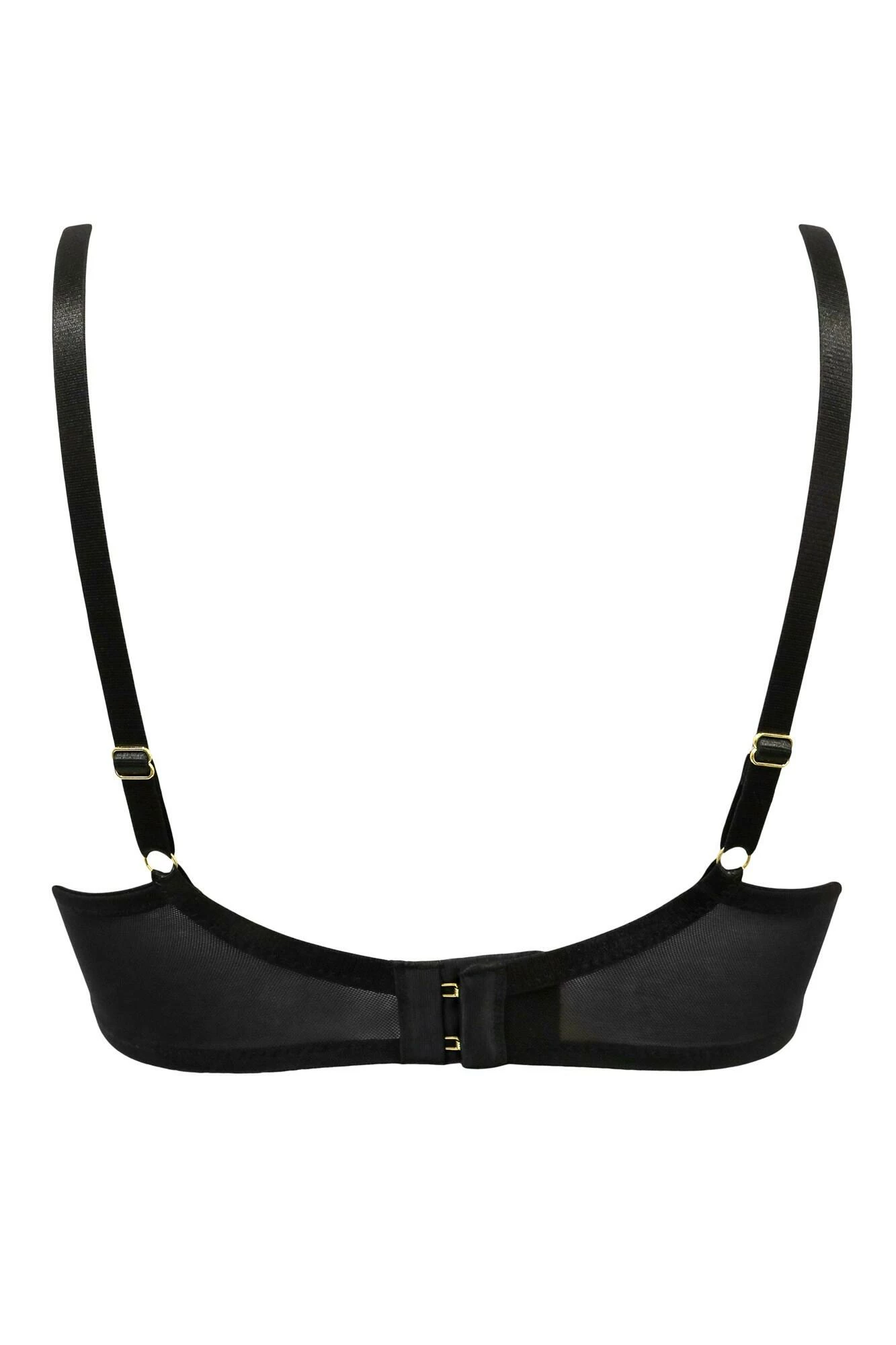 Laced In Gold Demi Padded Bra - Black/Gold 7 Laced In Gold Demi Padded Bra - Black/Gold - Image 7