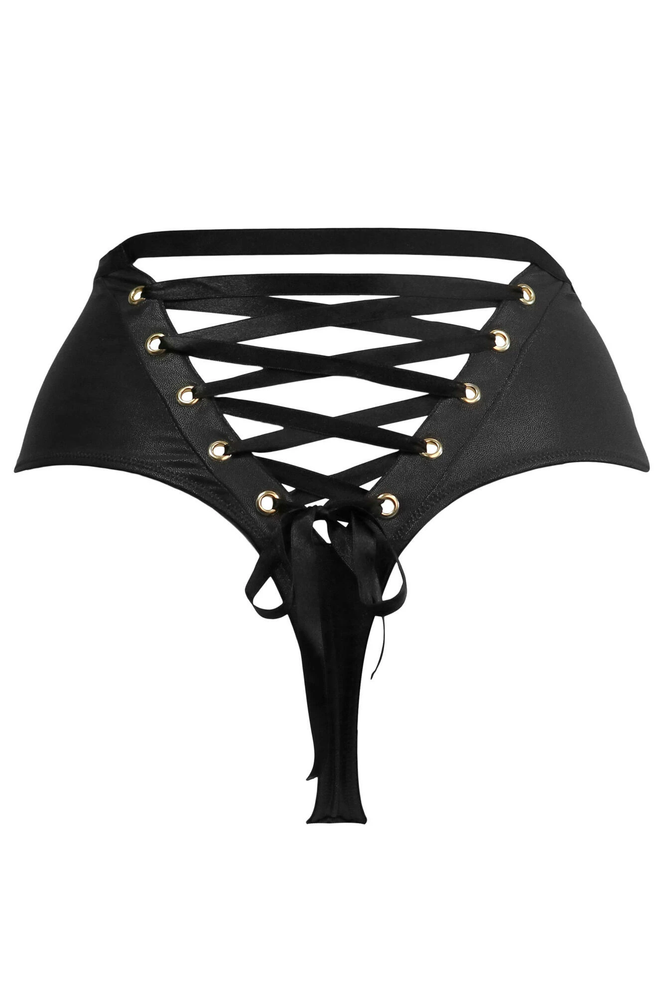 Scandalous High Waist Thong - Black 6 Scandalous High Waist Thong - Black - Image 6