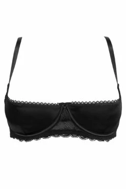 For Your Eyes Only Underwired Quarter Cup Bra - Black -POUR MOI Sales 267543 20220712160900