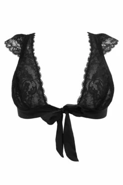 For Your Eyes Only Tie Front Bralette - Black 10 For Your Eyes Only Tie Front Bralette - Black -POUR MOI Sales 267553 20211102144900