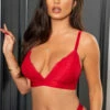 India Removable Padded Soft Triangle Bra - Red
