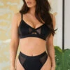 India Mesh Lace Set - Black