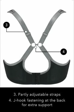 Energy Reach Underwired Lightly Padded Sports Bra - Black/Silver -POUR MOI Sales 269559 20211119093100