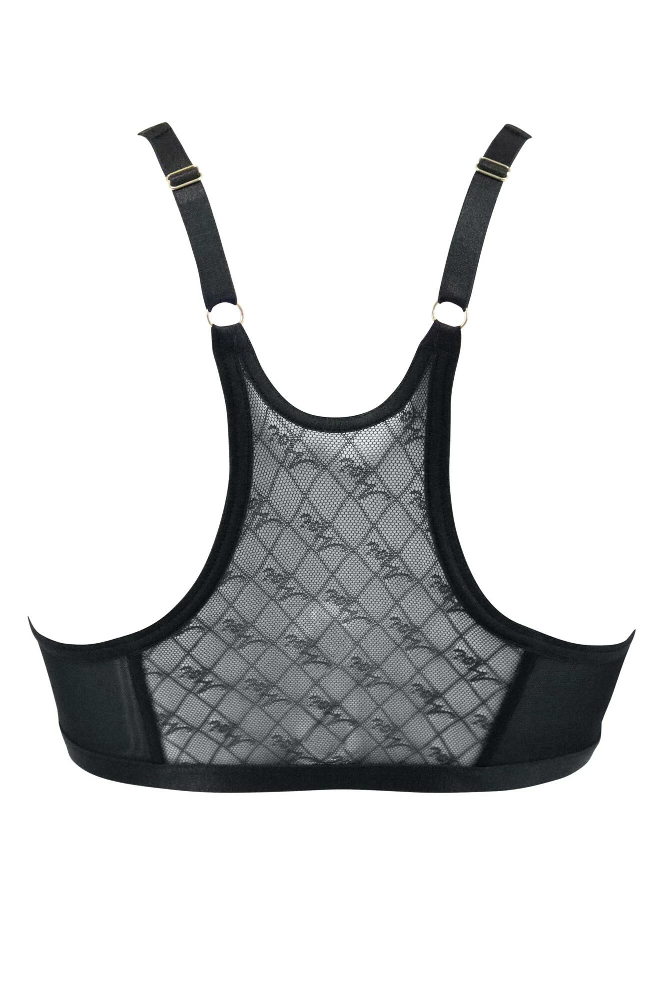 Logo Mania Front Fastening Non Wired Bralette - Black 5 Logo Mania Front Fastening Non Wired Bralette - Black - Image 5