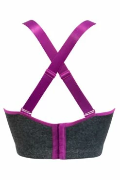 Energy Pulse Longline Underwired Lightly Padded Sp - Grey/Orchid -POUR MOI Sales 270743 20211206144400
