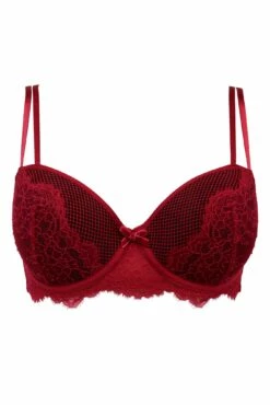 Dark Romance Padded Bra - Red/Black -POUR MOI Sales 270804 20221027165100