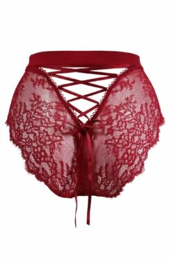 Dark Romance Deep Lace Up Brief - Red/Black 13 Dark Romance Deep Lace Up Brief - Red/Black -POUR MOI Sales 270849 20221111165200