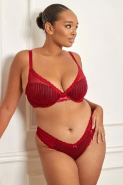 Luxe Linear Lightly Padded Bra - Red/Black 11 Luxe Linear Lightly Padded Bra - Red/Black -POUR MOI Sales 273133 20220201090700