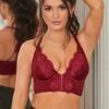 Opulence Front Fastening Underwired Bralette - Deep Red