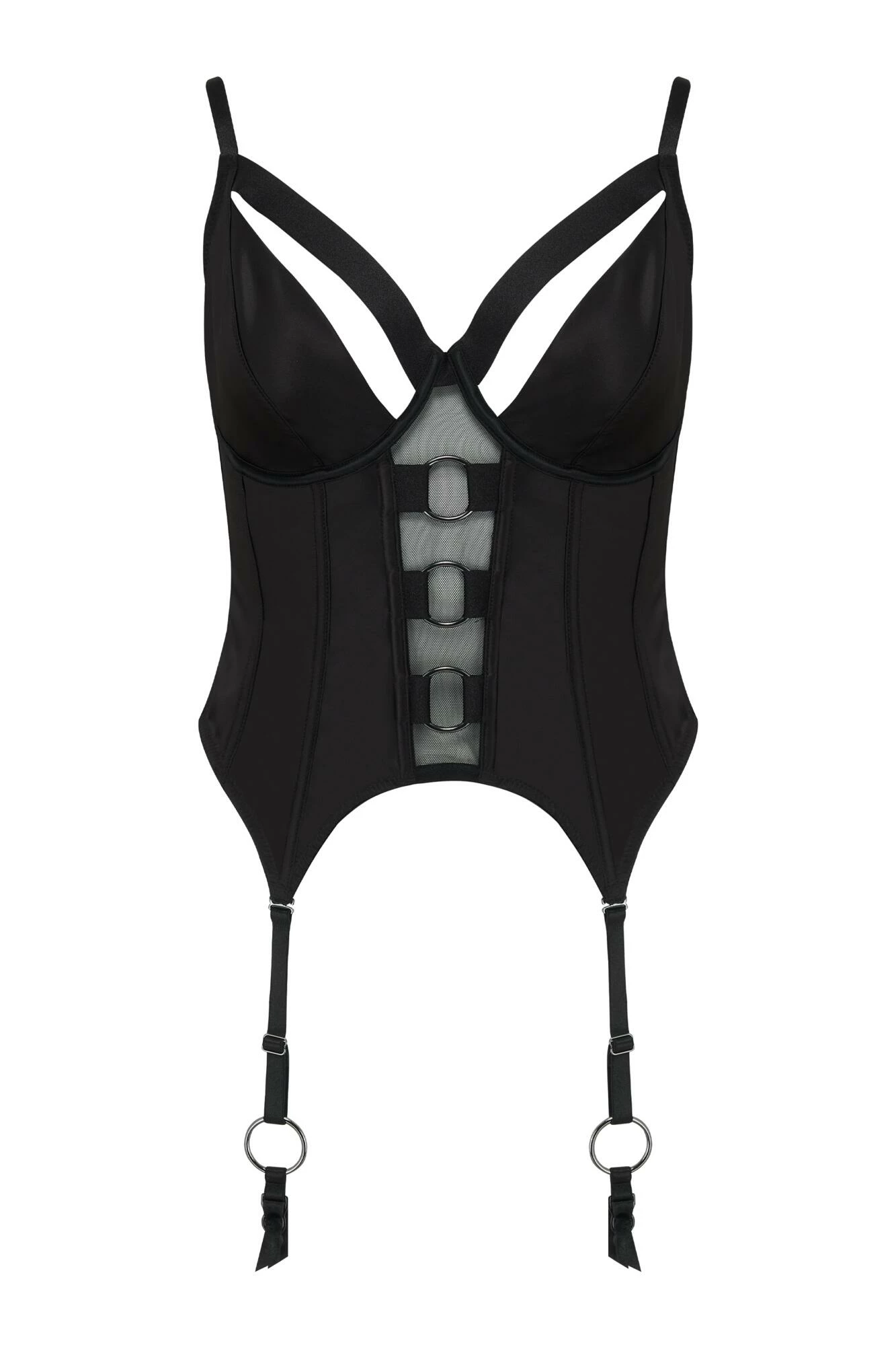Obsessed Non Padded Underwired Basque - Black 4 Obsessed Non Padded Underwired Basque - Black - Image 4