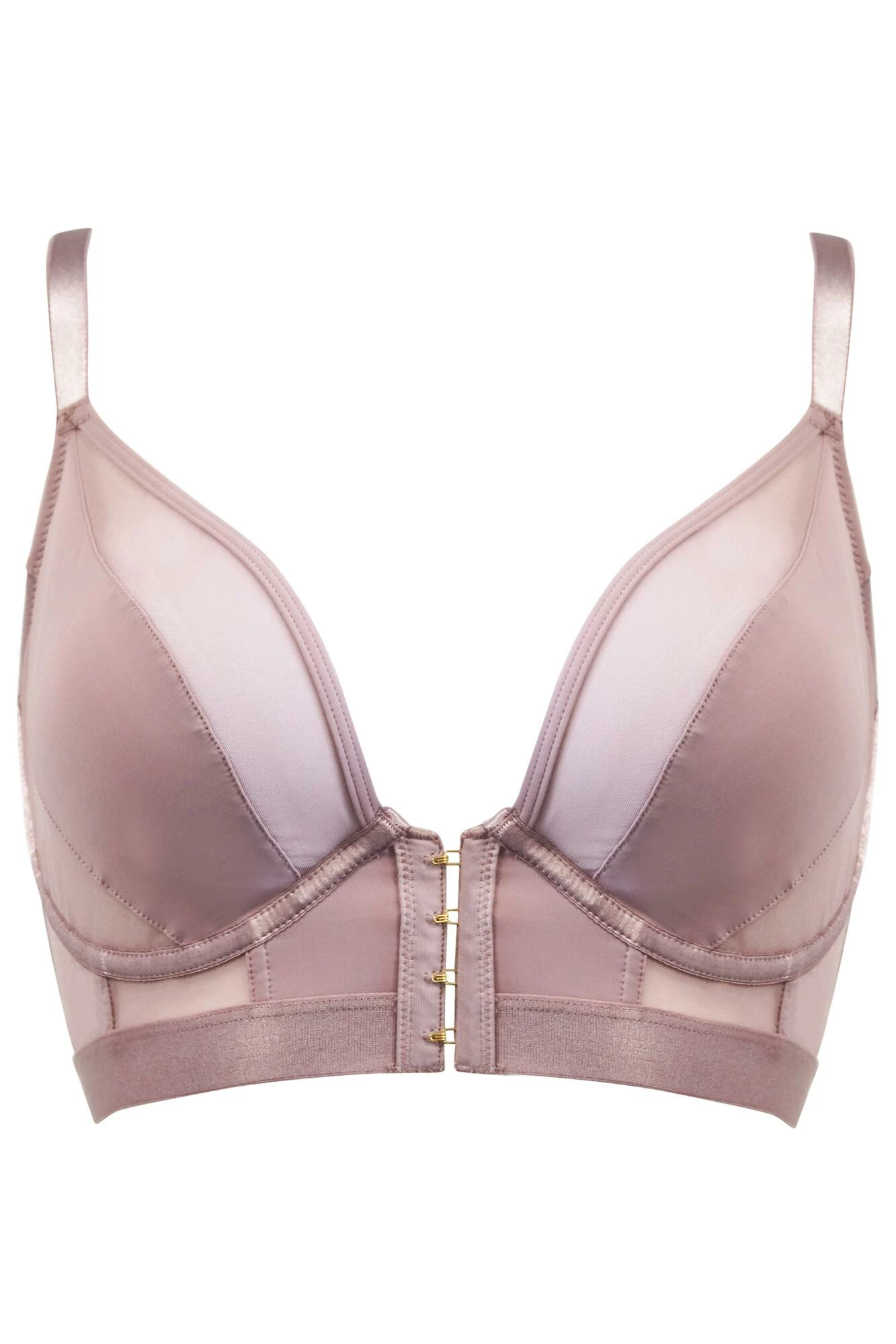 India Front Fastening Underwired Bralette - Rose Gold 5 India Front Fastening Underwired Bralette - Rose Gold - Image 5