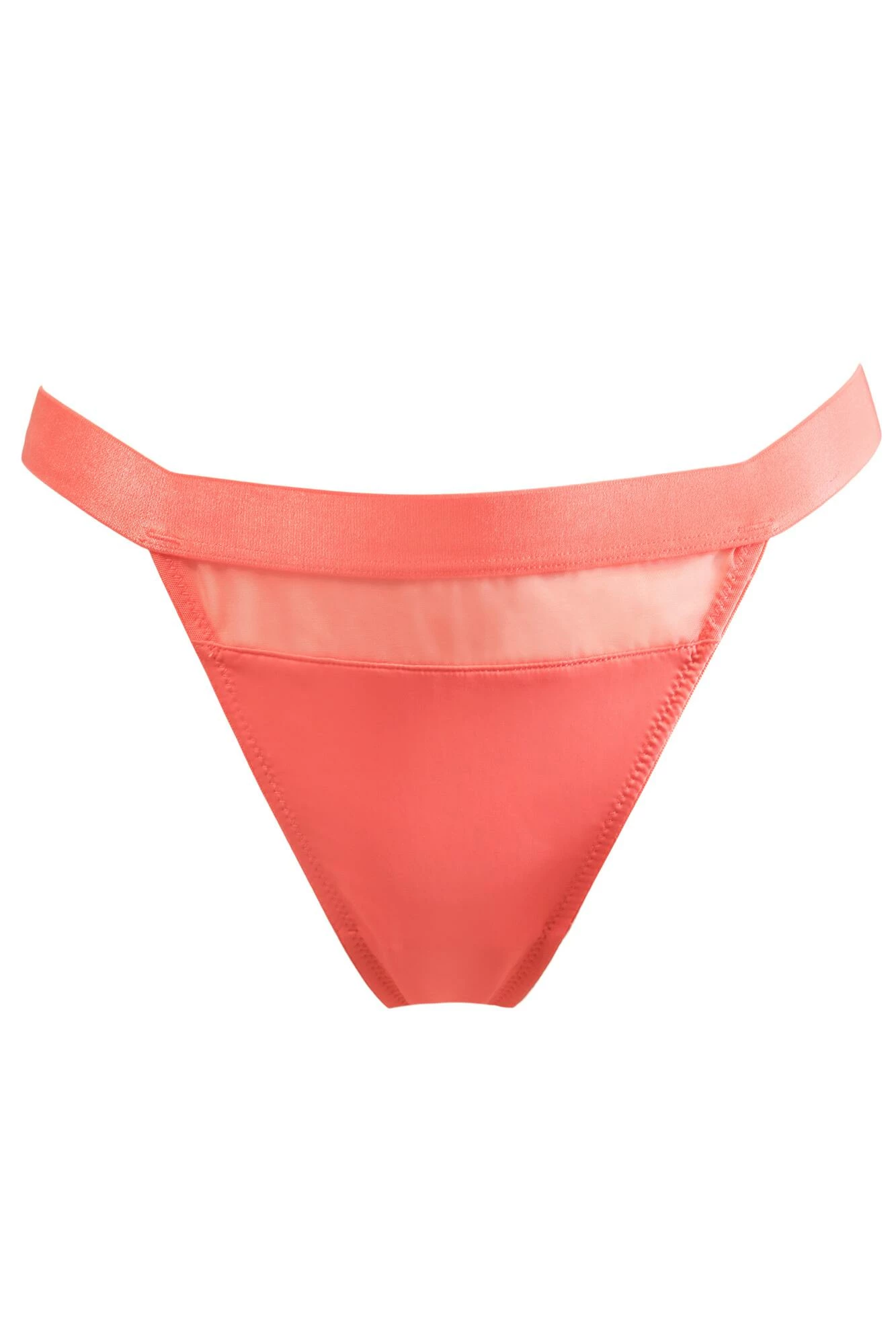 India High Leg Thong - Coral 4 India High Leg Thong - Coral - Image 4