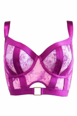 India Embroidery Underwired Bustier - Orchid -POUR MOI Sales 281106 20221122120500