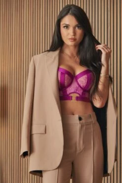 India Embroidery Underwired Bustier - Orchid -POUR MOI Sales 281108 20221122120500